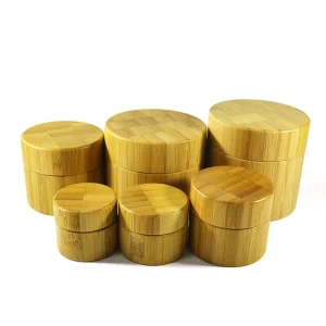 natural bamboo cream jar