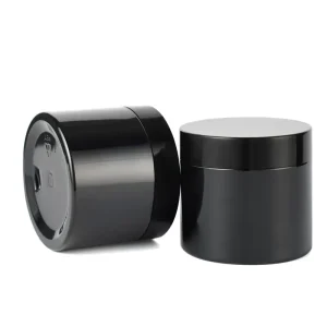 black plastic jar